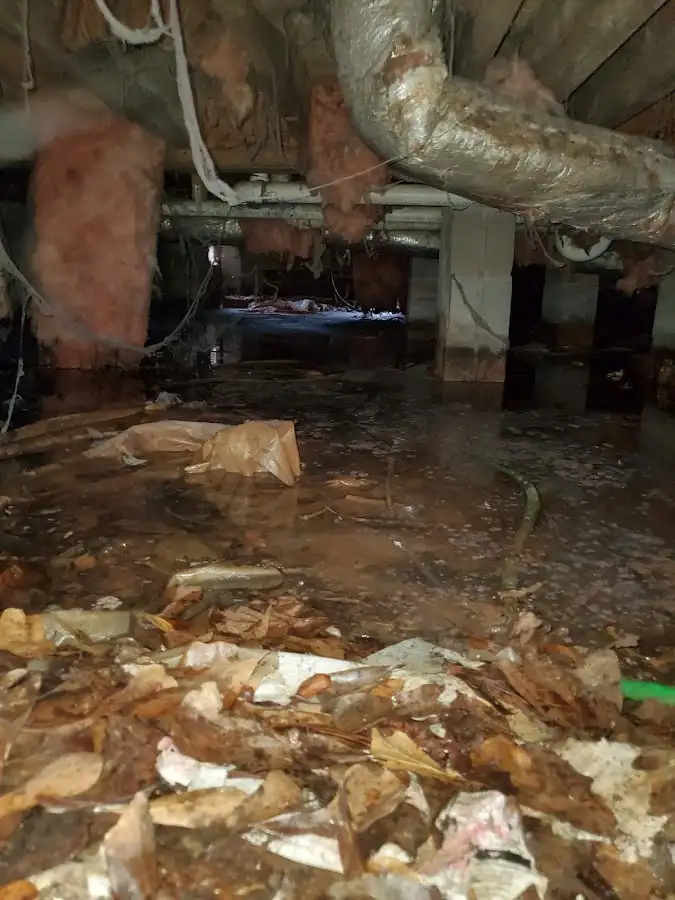Crawl space flood assessment for Commercial Water Damage Restoration in Margate